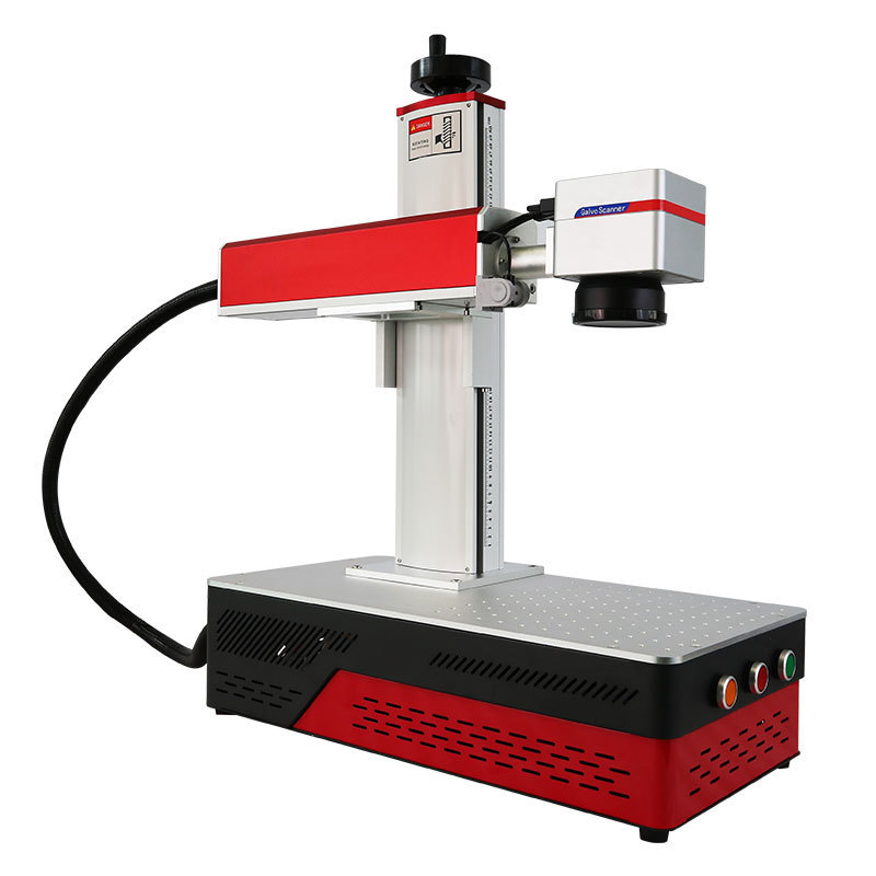 Desktop Mini Optical Fiber Laser Marking Engraving Machine Brand Raycus Galvo Scanner Align System 20W 30W 50W