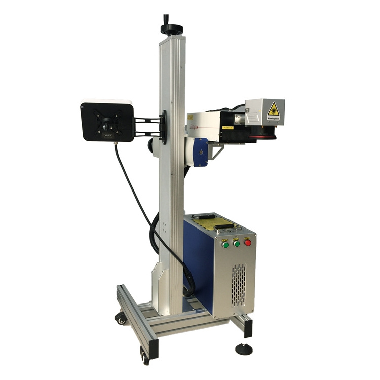 Online Flying Laser Marking Machine Fiber Co2 Uv Mopa Laser For Assembly Line Beverage And Food Plants