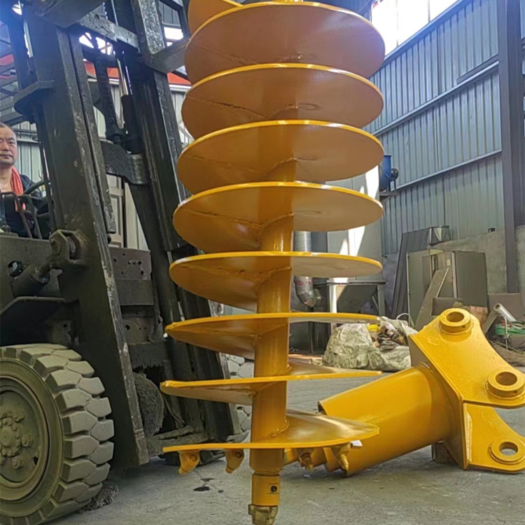 Custom Logo factory Price  Excavator Pile Auger Attachment Auger For 6 Ton Excavator Excavator Attachments Hydraulic Auger Used