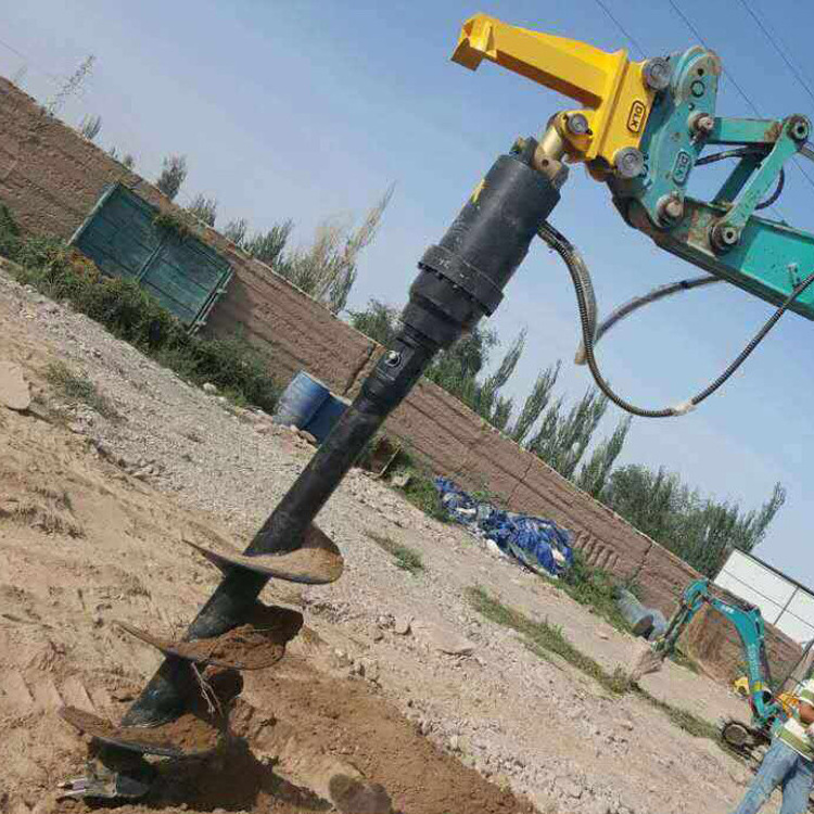 High Frequency Excavator Hydraulic hydraulic earth drill screw pile driver machine Drill Auger