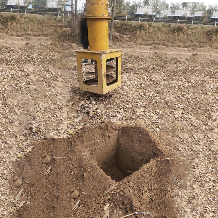 Customized Low Moq Screw Pile Auger For Mini Excavator Mounted Mini Auger Hitachi Excavator Auger Attachment Earth Drill