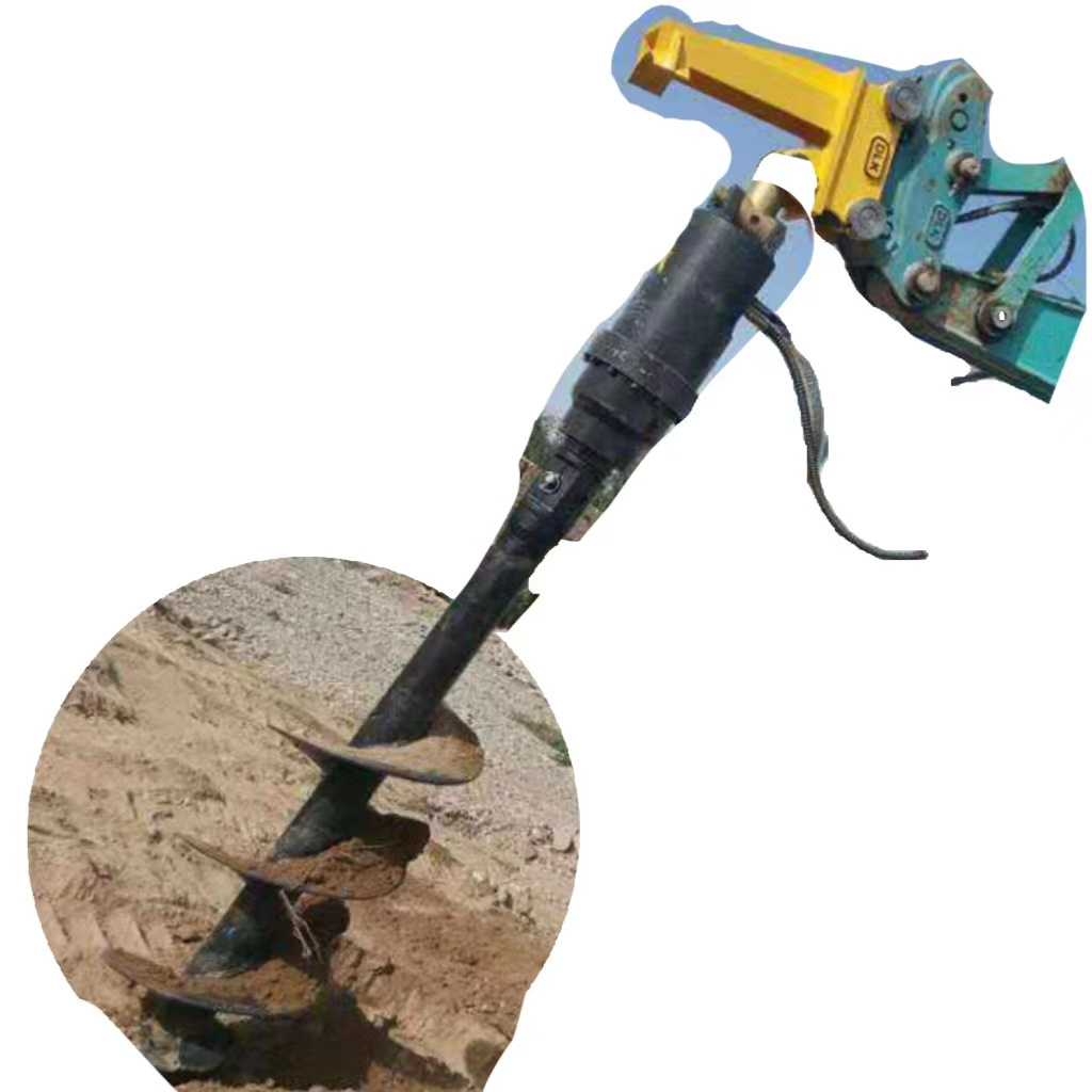 Excavator skid steer backhole attachment hydraulic earth auger drill Hydraulic Ground Earth Auger Drive and Drill