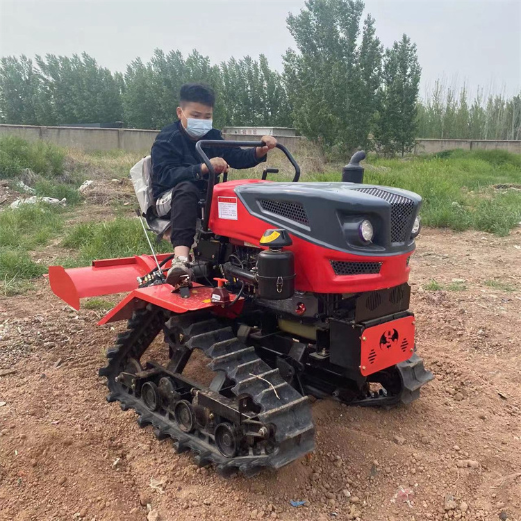 35 HP Small Rotary Dry Land Cultivator Tiller Orchard Ditching Cultivator crawler tractor