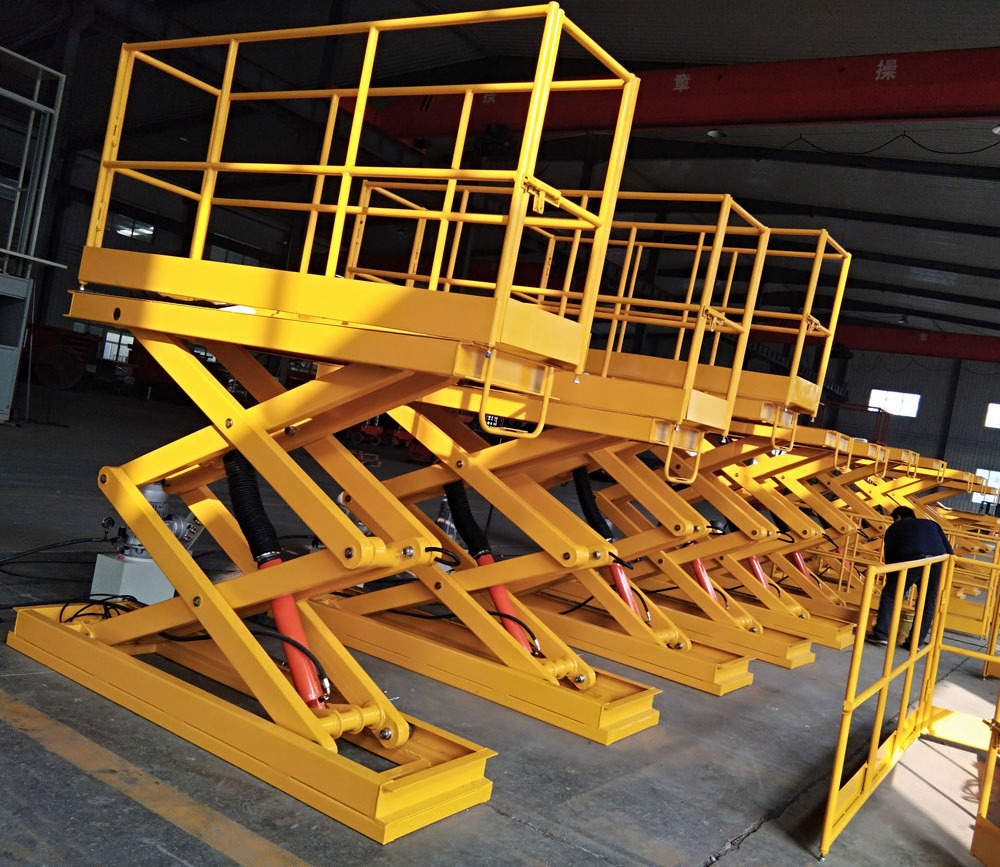 Logistics Line Static Hydraulic Pallet Truck Mobile Scissor Lift Platform