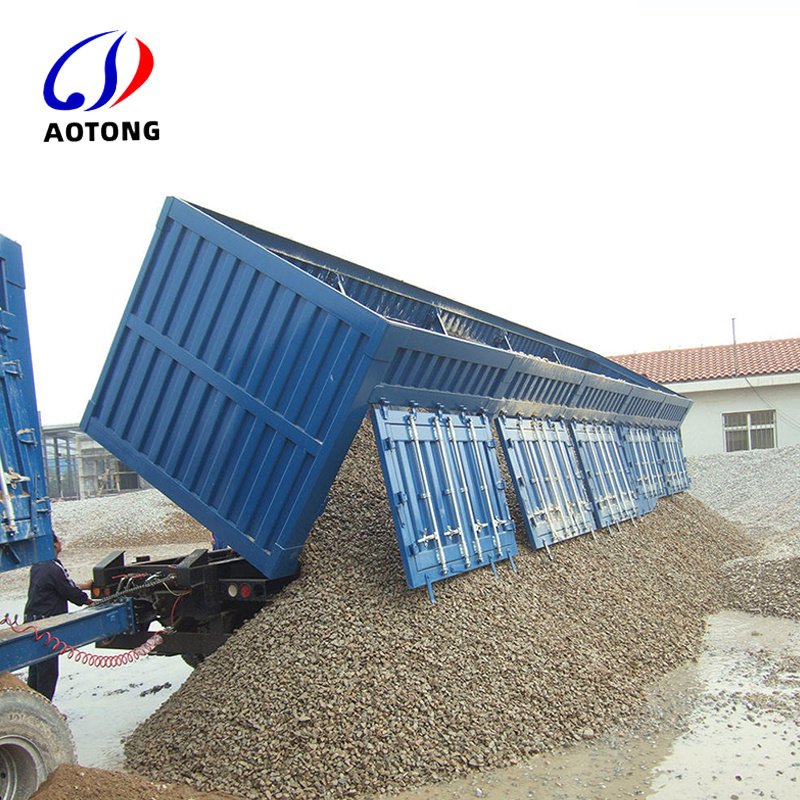 3 Axles Dumper Aggregate Side Dump Tipping Trailers 45cbm Tipper Gooseneck Grain Dumping Semi Trailers For Sale