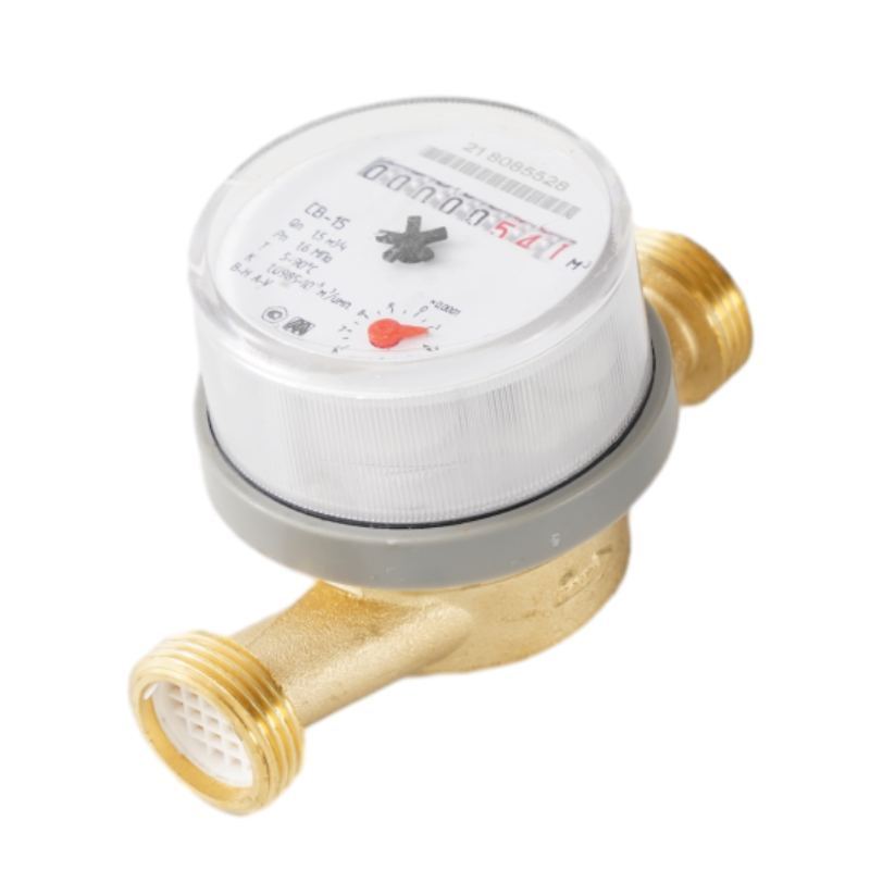 professional manufacture 1/2'' Single jet Brass body water meter with pulse output function cold/hot water meter