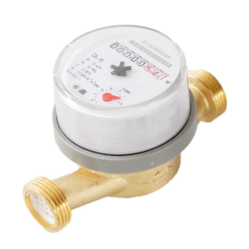 professional manufacture 1/2'' Single jet Brass body water meter with pulse output function cold/hot water meter