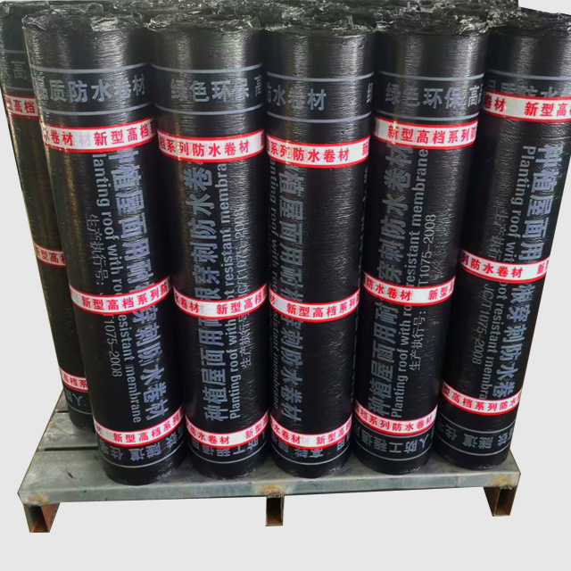 keyrone 4.0mm sbs modified bitumen waterproof membrane for roofing Prevent plant root puncture with pe rock aluminum foil film