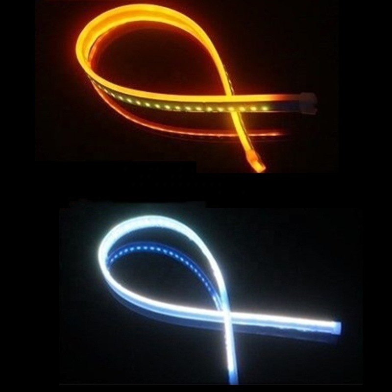 Car Turn Signal Daytime Running Flexible Flowing LED Soft Article Light Lamp Decorative Strip