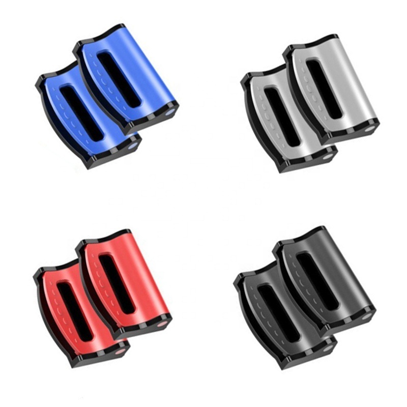 1Pair Universal ABS Car Safety Seat Belt Shoulder Relax Neck Chest Stopper Adjuster Buckle Clips Strap Positioner