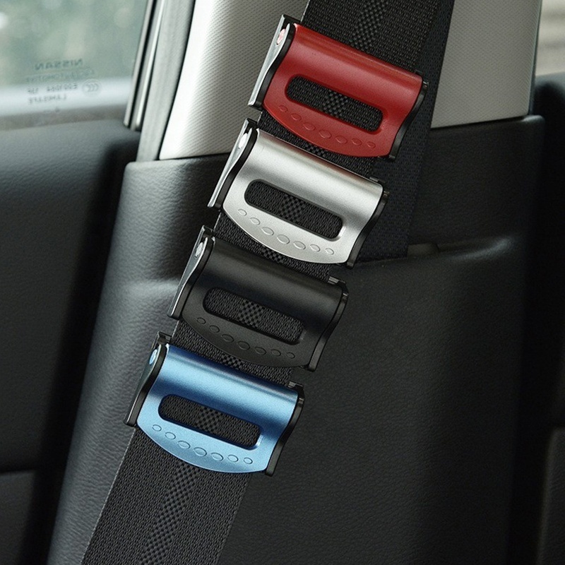 1Pair Universal ABS Car Safety Seat Belt Shoulder Relax Neck Chest Stopper Adjuster Buckle Clips Strap Positioner