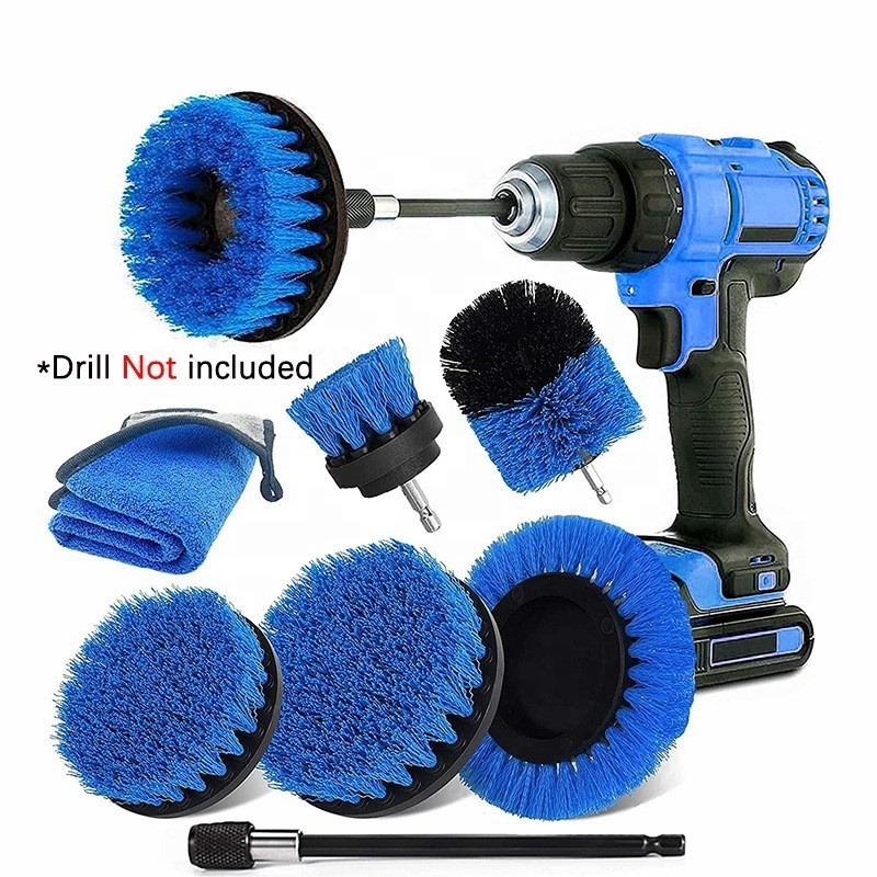 Drillbrush Automotive Soft Drill Brush Car Wash Kit Cleaning Supplies Wheel Cleaner Brush Detailing Kit