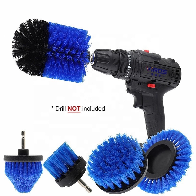 Drillbrush Automotive Soft Drill Brush Car Wash Kit Cleaning Supplies Wheel Cleaner Brush Detailing Kit