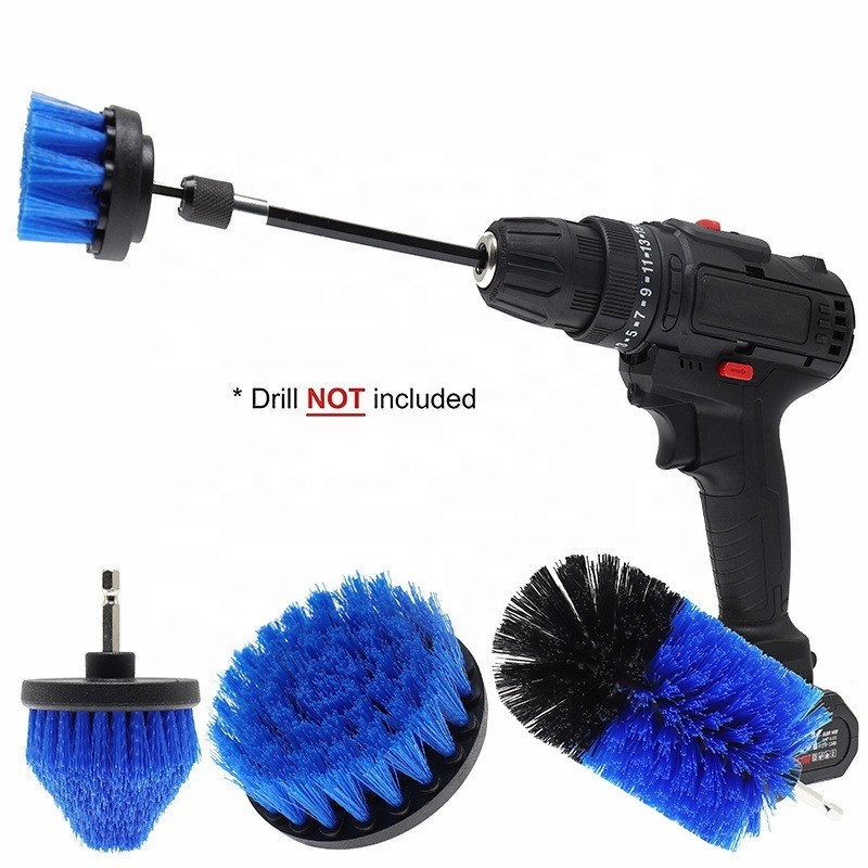 Drillbrush Automotive Soft Drill Brush Car Wash Kit Cleaning Supplies Wheel Cleaner Brush Detailing Kit