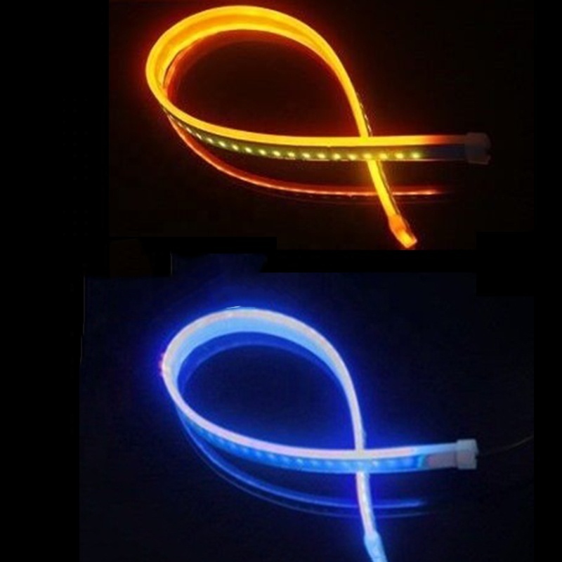 Car Turn Signal Daytime Running Flexible Flowing LED Soft Article Light Lamp Decorative Strip