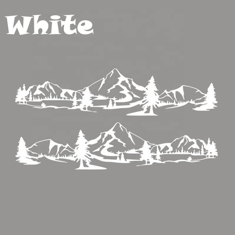 150cm*35cm Car Body Side Door Tree Decal Mountain Scene Styling Decal Sticker Decoration