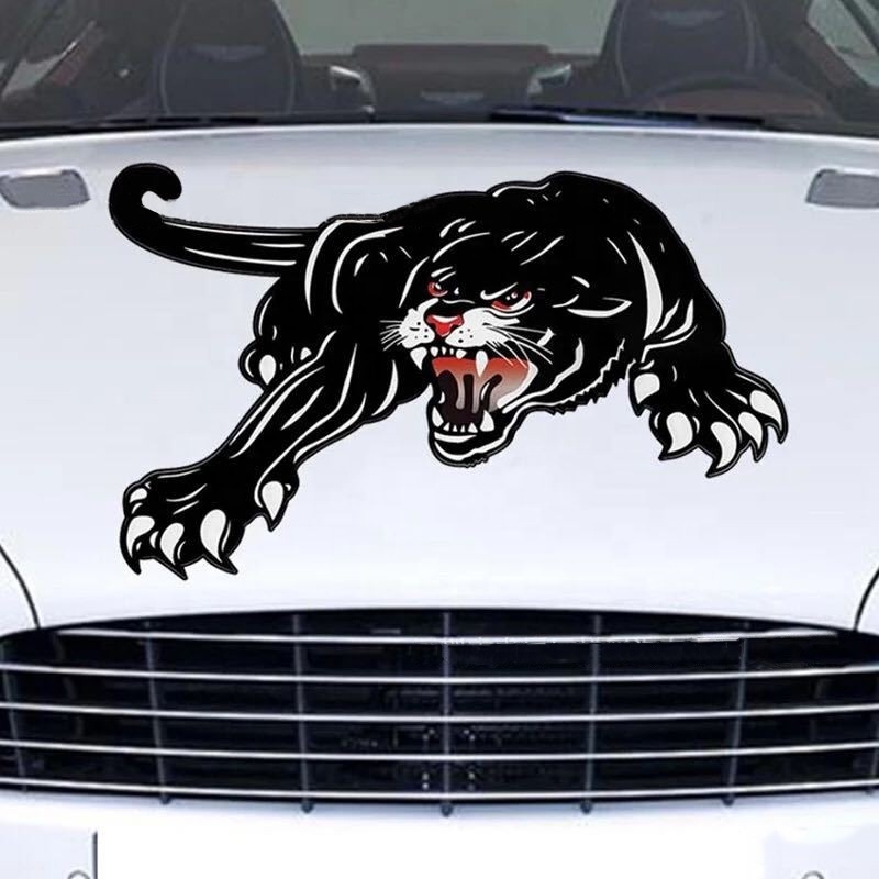 45cm*28cm Personality Black Panther Styling Car Hood Door Vinyl Sticker Decal