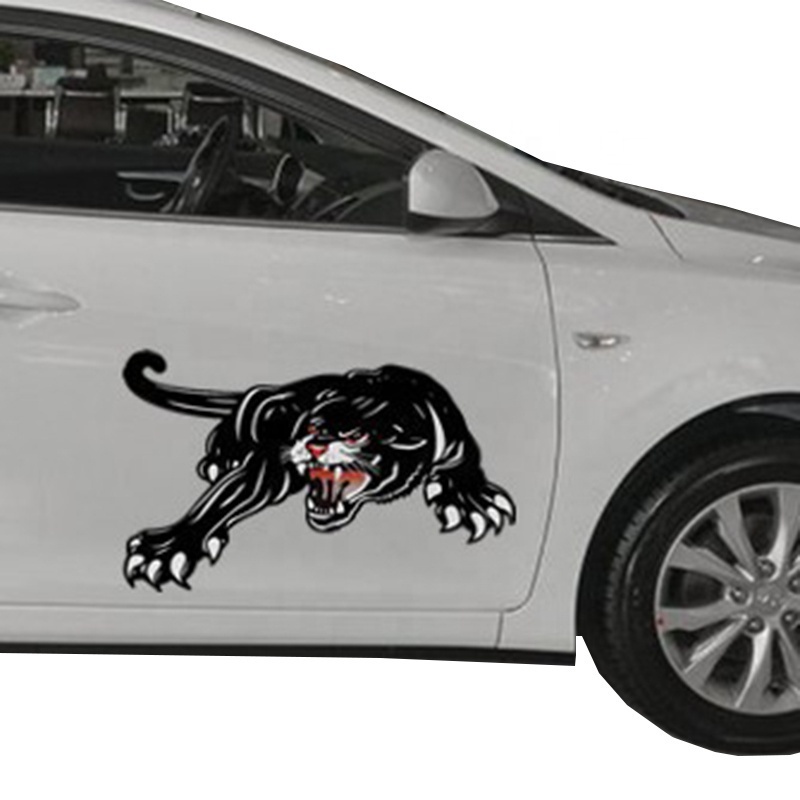 45cm*28cm Personality Black Panther Styling Car Hood Door Vinyl Sticker Decal