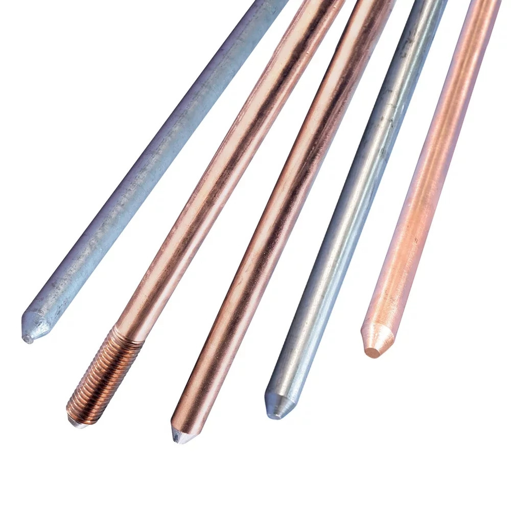 Factory Supply High Quality Copper Bonded Earth Rod Copper weld Ground rod Copper Clad Steel Grounding Electrode for Earthing