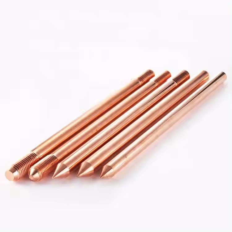 Factory Supply High Quality Copper Bonded Earth Rod Copper weld Ground rod Copper Clad Steel Grounding Electrode for Earthing