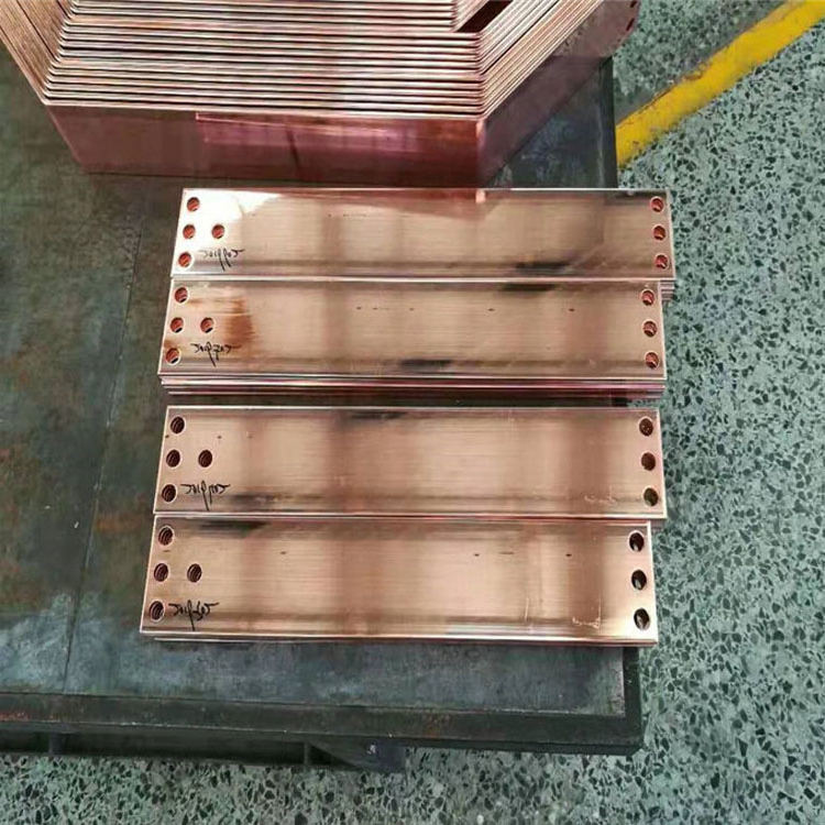 Custom Lightning Protection Grounding System Conductor Copper Coated Steel Grounding Busbar Copper Clad Steel Flat Bus Bar