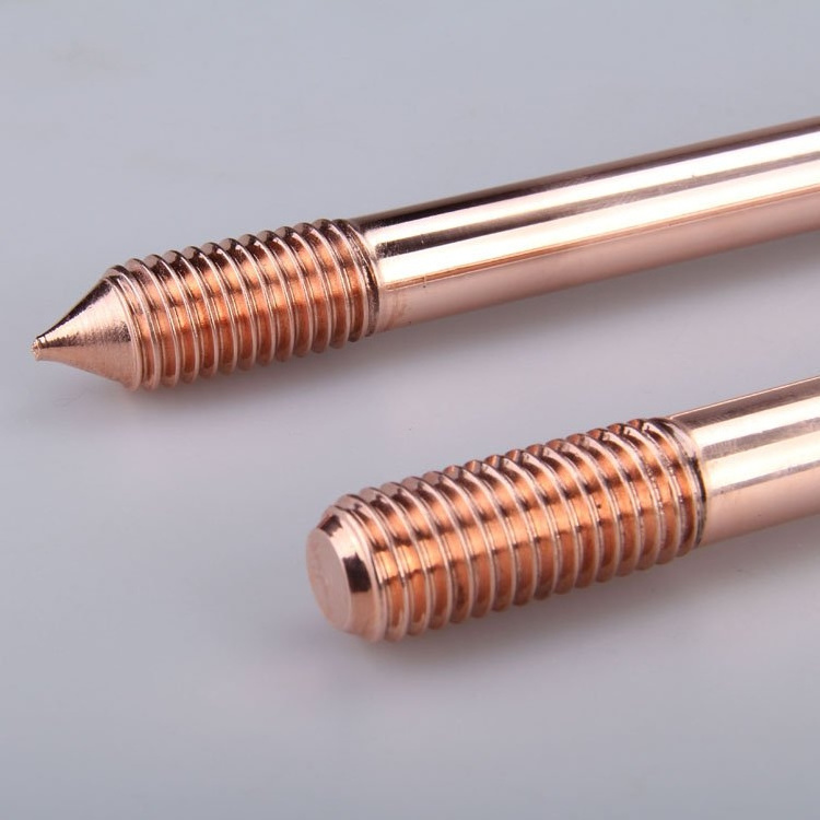 Factory Supply High Quality Copper Bonded Earth Rod Copper weld Ground rod Copper Clad Steel Grounding Electrode for Earthing