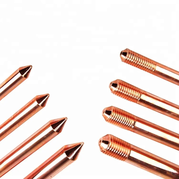 Factory Supply High Quality Copper Bonded Earth Rod Copper weld Ground rod Copper Clad Steel Grounding Electrode for Earthing