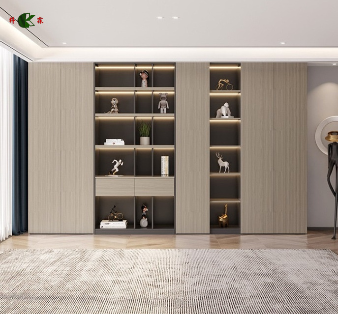 Modern Light Luxury Minimalist High Quality Design Sense Wall Backed Bookshelf