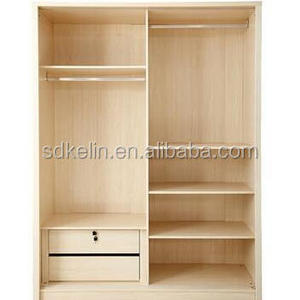 Wooden panel MDF/Partocle board sliding door folding wardrobe