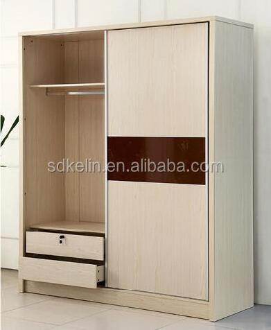 Wooden panel MDF/Partocle board sliding door folding wardrobe