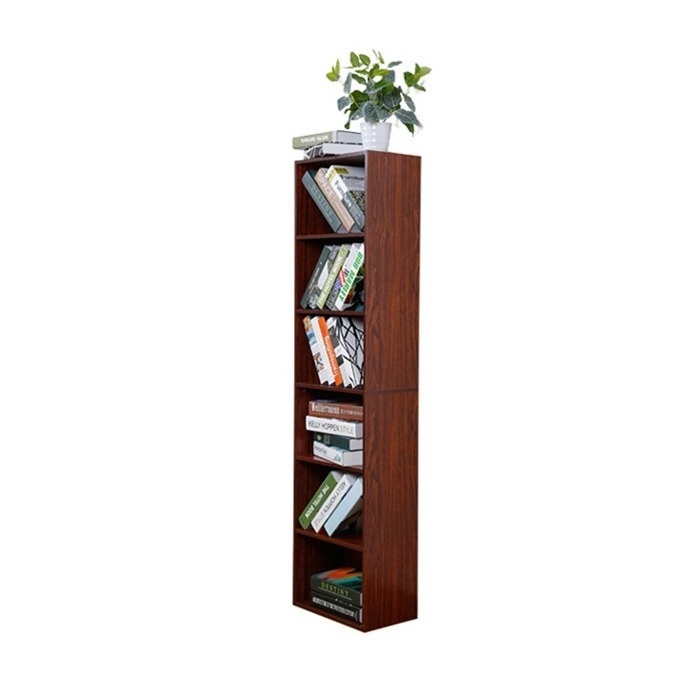 Wooden 6 unit cube corner bookshelf