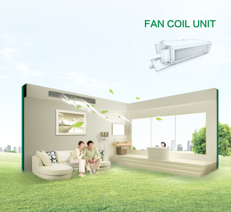 Competitive Price Commercial Ceiling Concealed Chilled Water Fan Coil Unit FP085