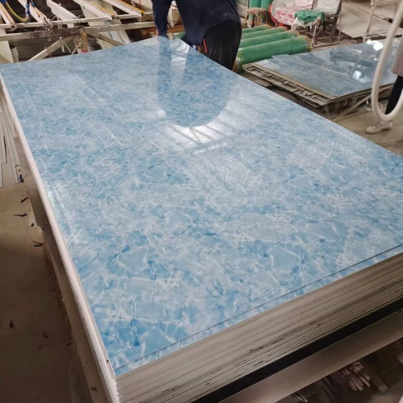 Chinese  1220x2440mm pvc marble sheet uv coating wall panel sheetplastic marble alternative pvc marble panels