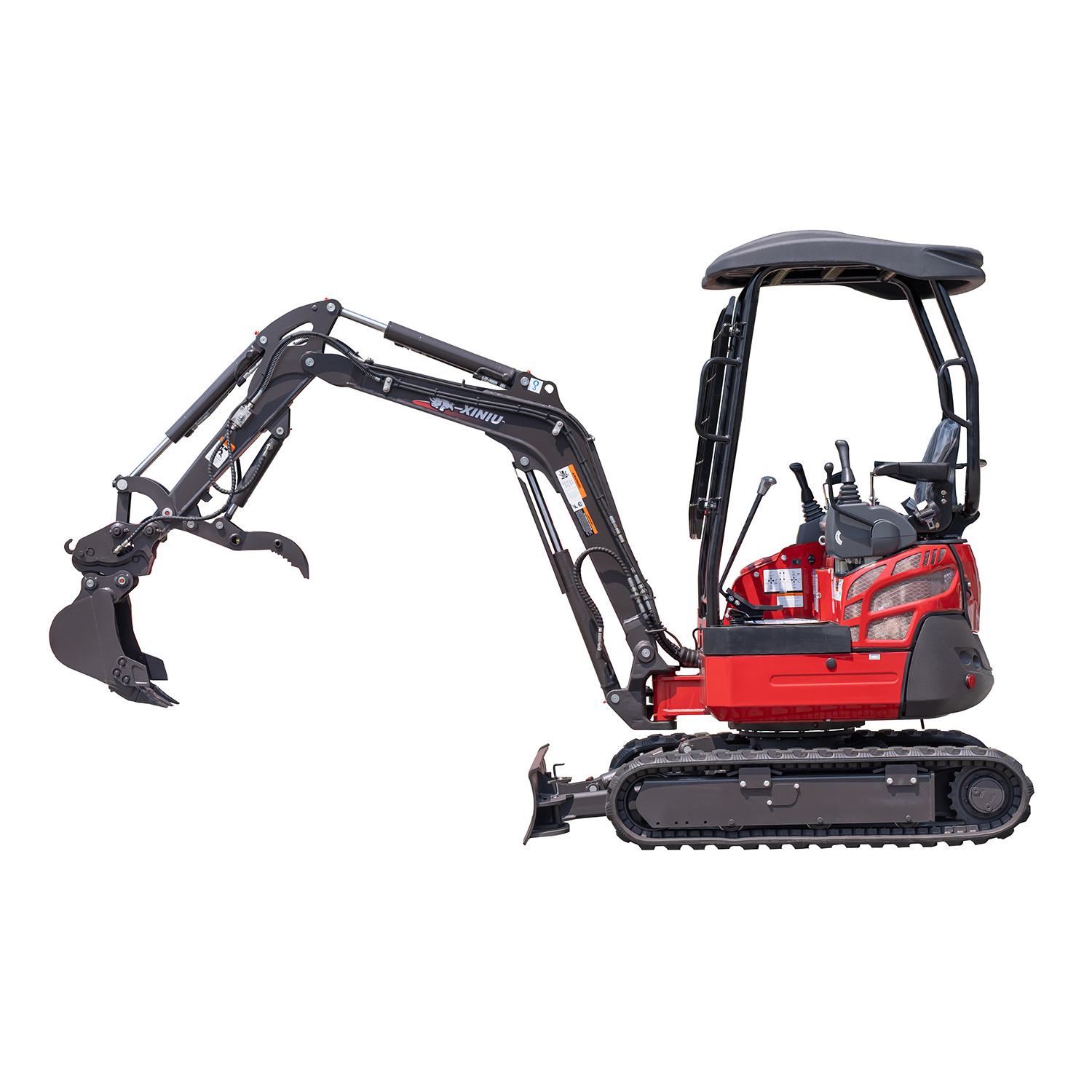 Irene XN18 China manufacturer Gasoline diesel engine  mini digger wheel excavator 360 degrees rotating towable backhoe Canada