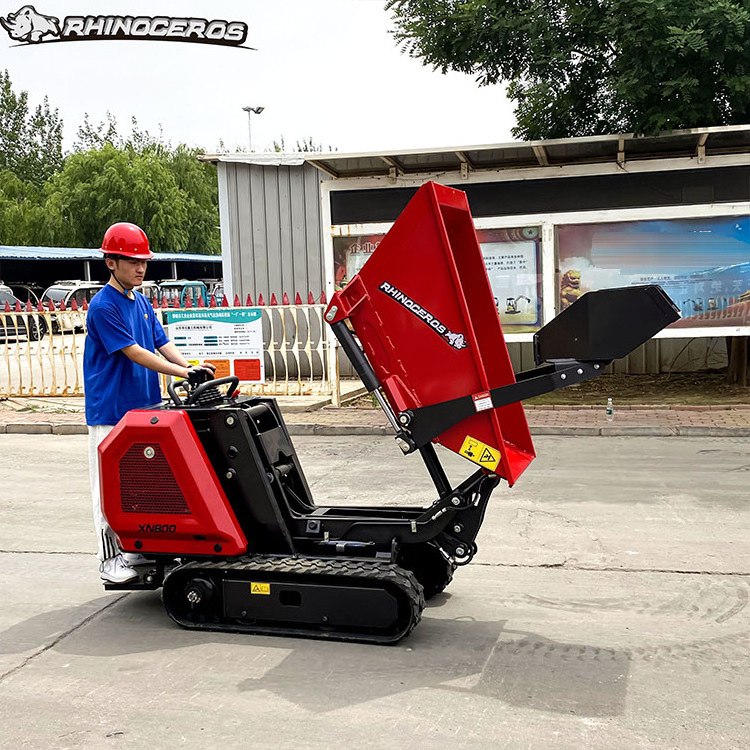 Rhinoceros XN800 CE China Mini Dumper 1 Ton Compact Engine Transporter Crawler Dump Truck