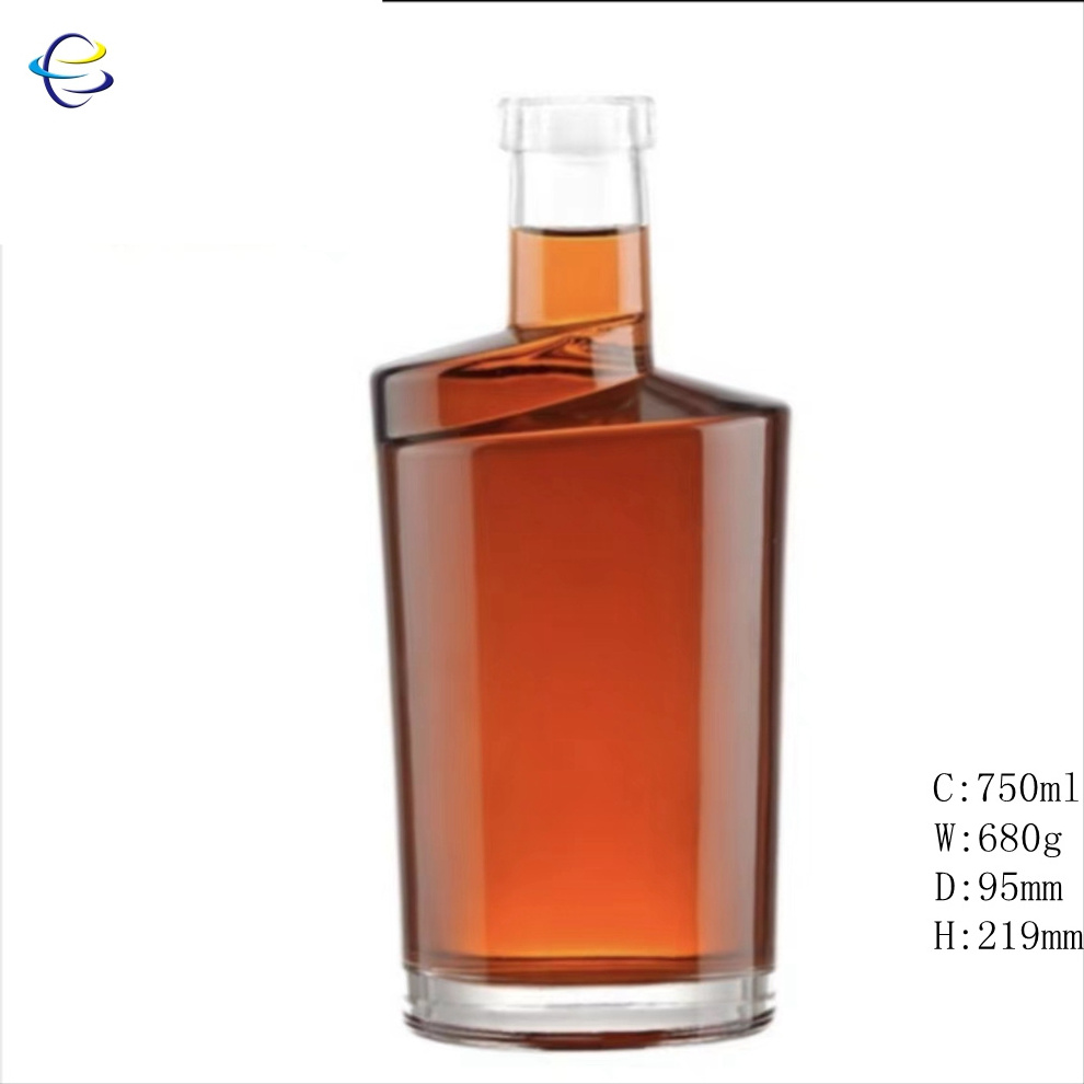 wholesale 750ml 700ml 500ml forst empty whisky liquor bottle remy martin glass bottle for liquor corked