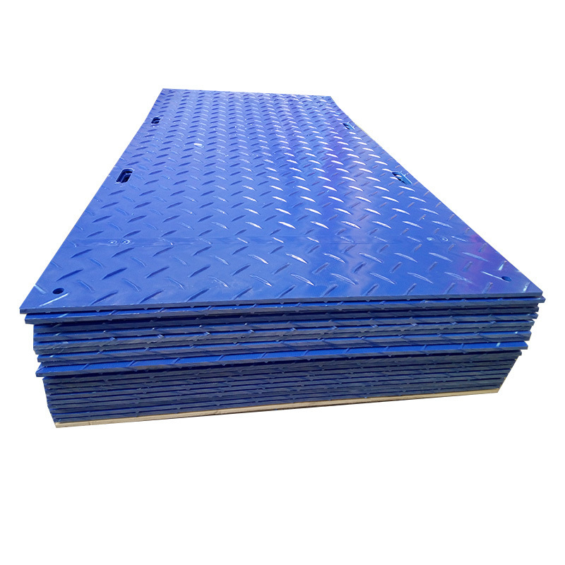 Factory direct sell HDPE heavy weight oil drilling rig mats floor road on concrete slab