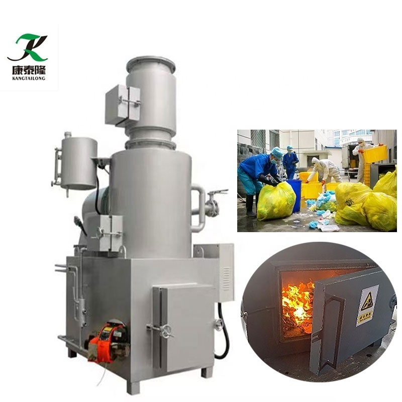 Small incinerator Hospital waste  pyrolysis Medical waste incinerator electric  incinerator