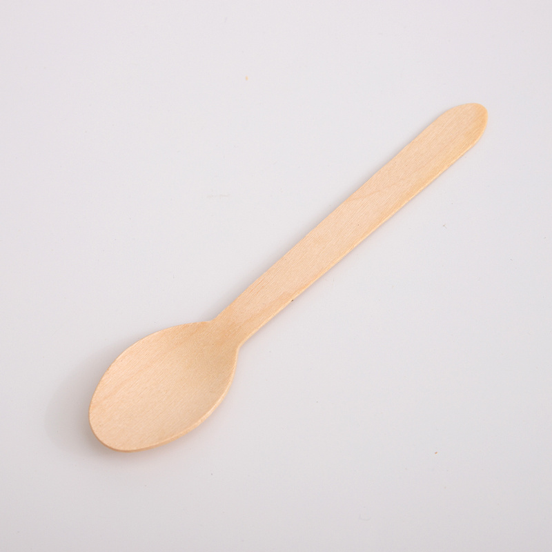 Compostable One Month Bio-degradable Disposable Fondue Wooden Cocktail Salad Serving Spoon And Fork