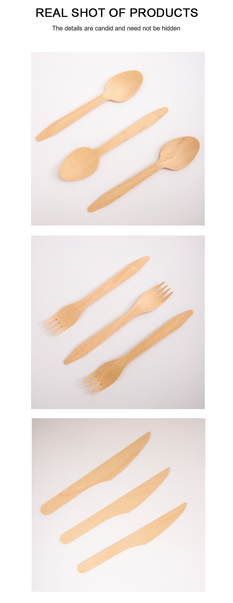 Compostable One Month Bio-degradable Disposable Fondue Wooden Cocktail Salad Serving Spoon And Fork