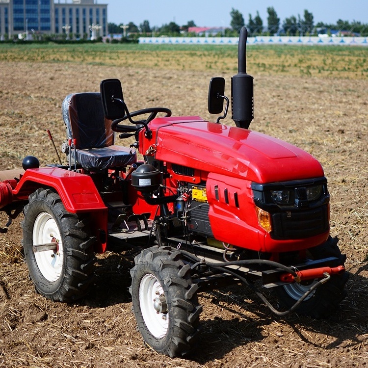 Cheap Farm small 12 hp 2wd compact tractor Mounted frond end loader with bucket for sale