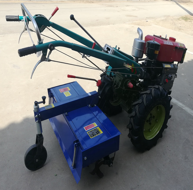 Agricultural Machinery 20HP Pow Tiller Diesel  Walking Tractor With Disc Plough For Sale