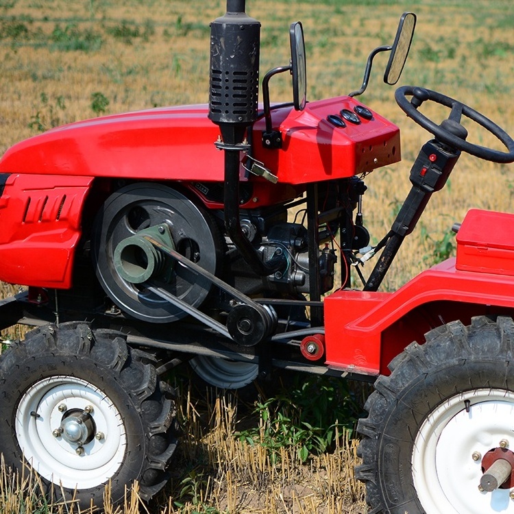 Cheap Farm small 12 hp 2wd compact tractor Mounted frond end loader with bucket for sale