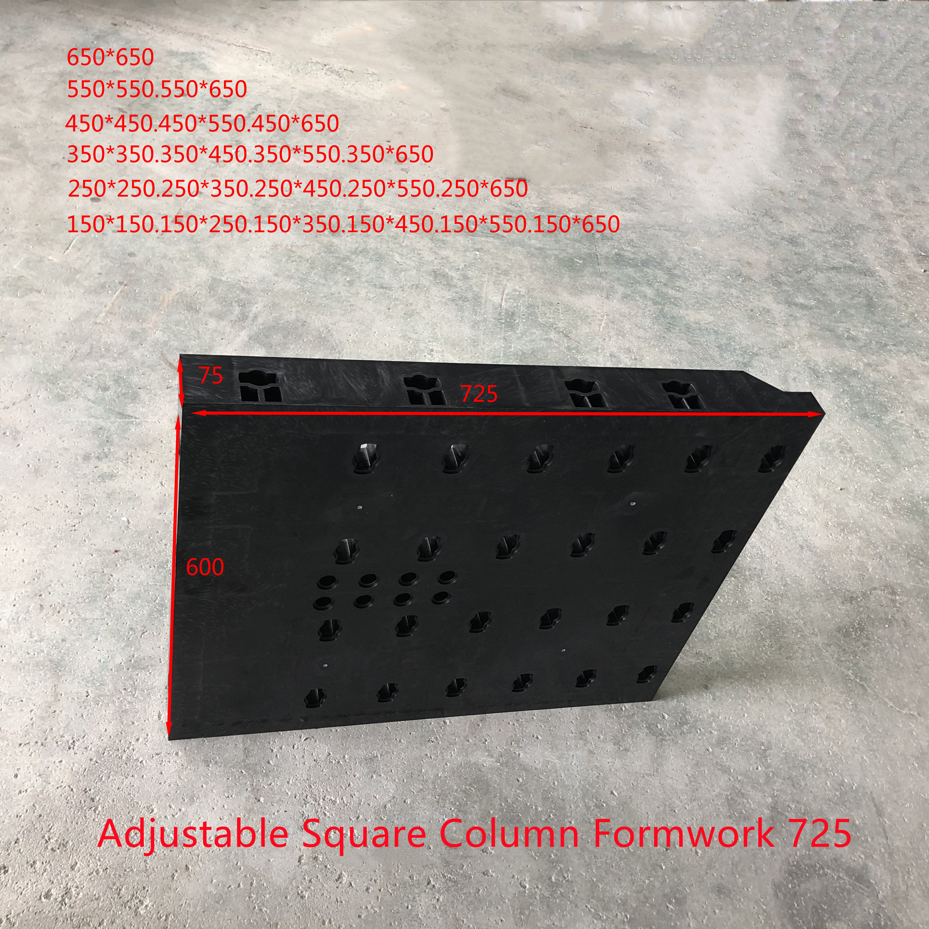 Construction Enhance Concrete Slab Wall Formwork Reusable Adjustable Column Clamp Square Formwork Price