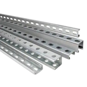 cold rolled galvanized Steel profiles perforated  steel channels price c-channel c section purlins