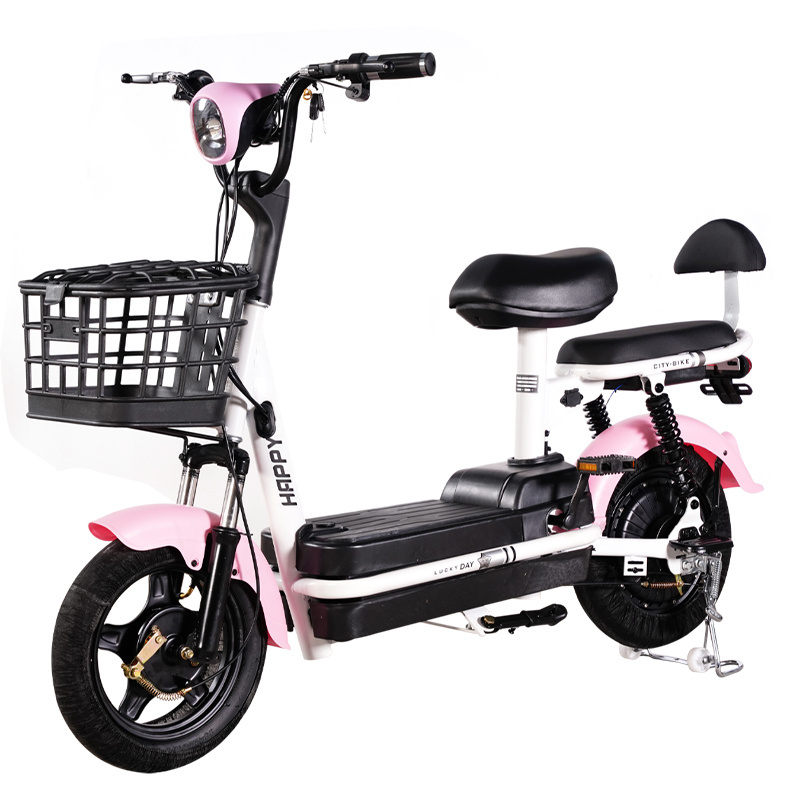 Hot Sale 48V 350W City Cheap Pink Color Electric Bicycle Mini Ebike Non-Foldable Bicycle