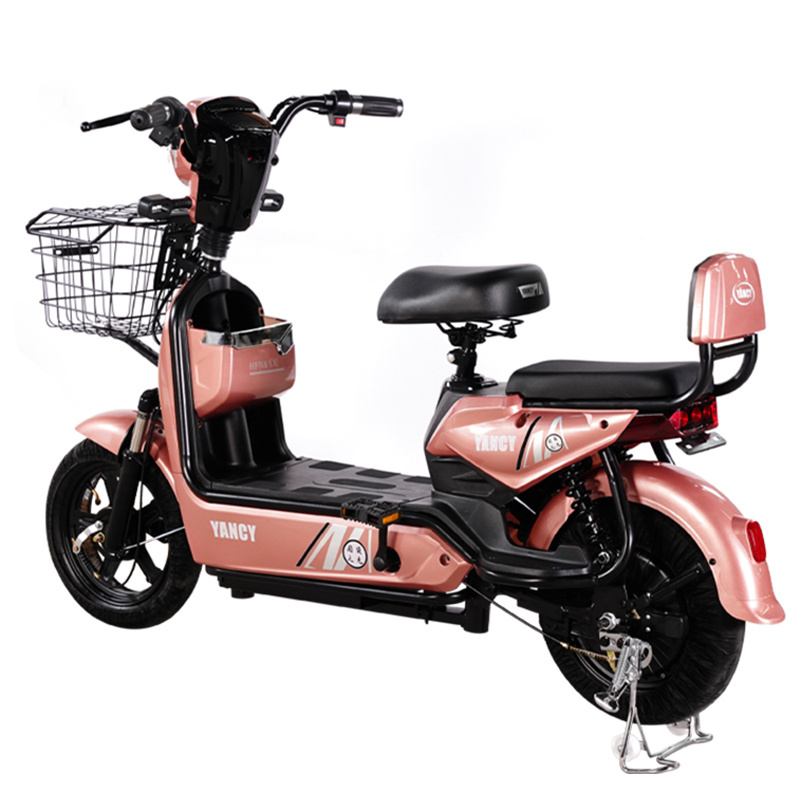 350W Electric City Bike Electric Bicycle 14 Inch Vacuum Tyre Single Speed Scooter City Electric Bike with Lead Acid Battery