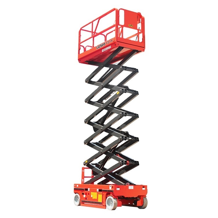 Laigong Lg1214 Ex-A14S 14M Auxiliary Drive 24V 450Kg Electric Work Platform Lifts/Scissor Wheelchair Lift