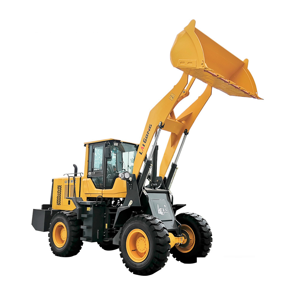 LAIGONG LG946 China ZL20 1.5 ton 2 ton 2.5 ton front shovel loader enclosed cabin wheel loader with solid tires for sale