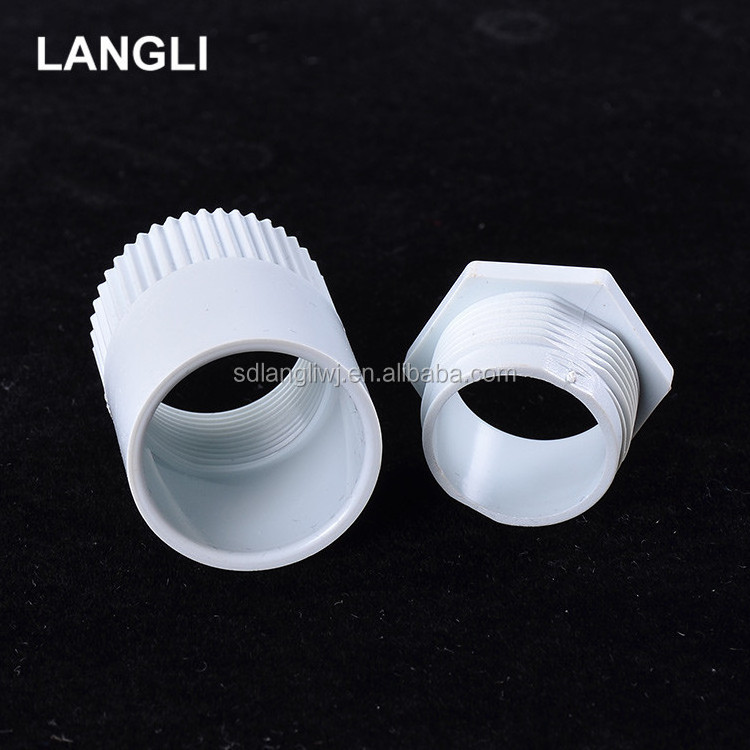 Factory Price pvc conduit pipe accessories pvc Adapter electrical fittings male bush